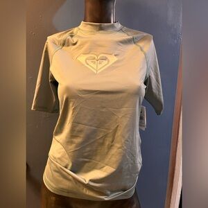 Roxy Mint Green Short Sleeve Tee rashguard new M